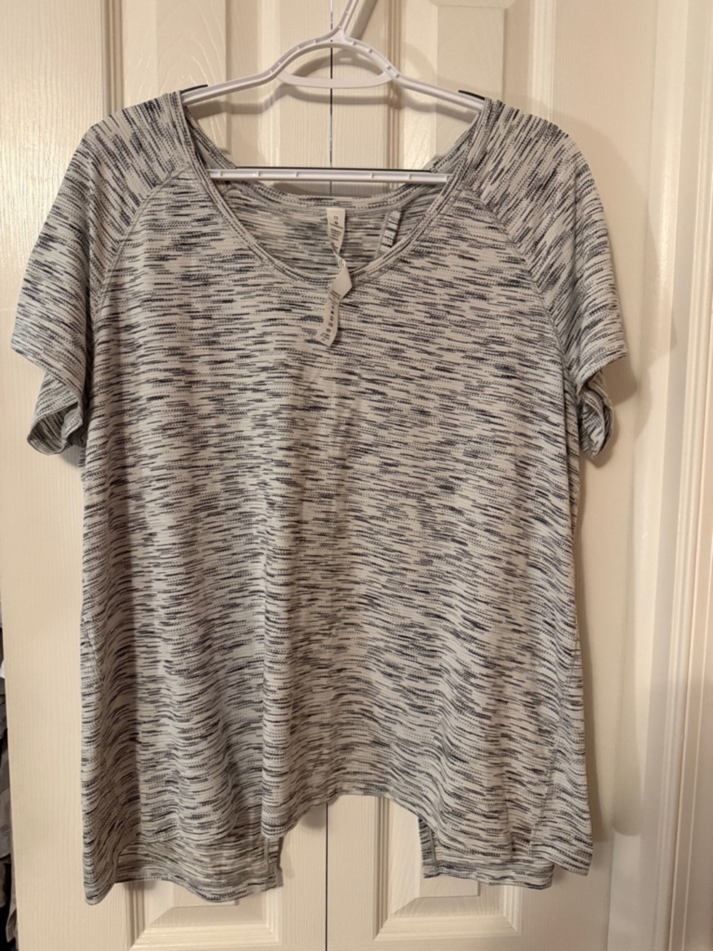 lululemon athletica Light Gray Space-Dye Short Sleeve V-Neck